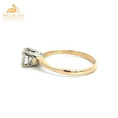 Women's Diamond Solitaire Ring .80 CT 14K Yellow Gold Size:8